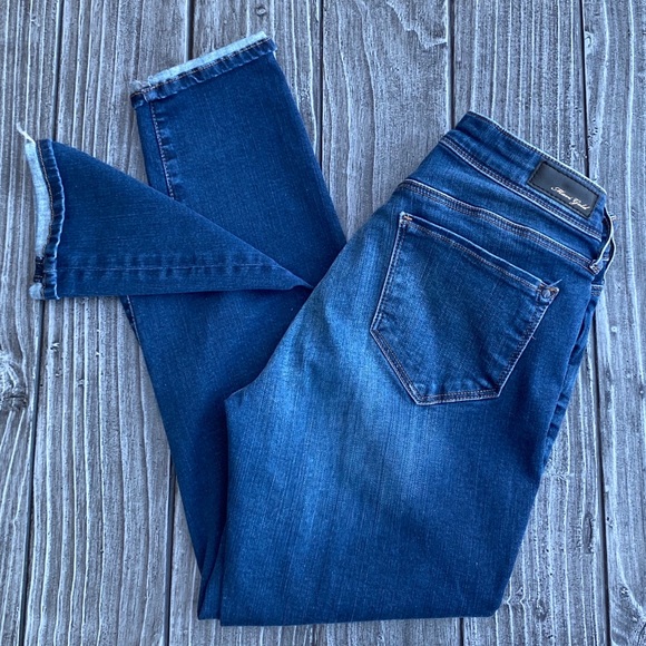 Distressed High Rise Boyfriend Jeans Ripped Denim - Picture 8 of 8